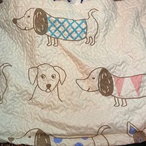 Twin Dog quilt and sheet set